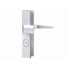 Aluminium-Vollmaterial-Schutzbeschlag | Langschild eckig (PZ) 72/8 mm, mit Zylinderabdeckung