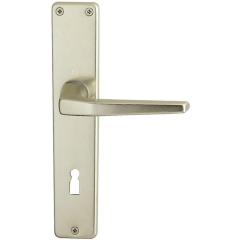 Türdrückerpaar Frankfurt 117L Alu.F2 o.Rosetten 4-KT.8mm HOPPE