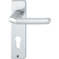 Kurzschildgarnitur Birm.1117/202KP Alu.F1 PZ eck.Drückergrt.HOPPE