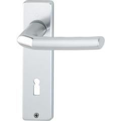 Kurzschildgarnitur Birm.1117/202KP Alu.F1 OB eck.Drückergrt.HOPPE