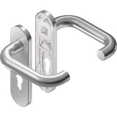 Kurzschildgarnitur Rondo H1.0 VA EST PZ rd Drückergrt.BKS