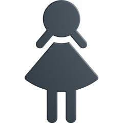 Symbol Frau 801.91B020 PA Farb-Nr.92 B.87mm H.150mm S.3mm HEWI