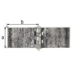 Scharnier 80x80mm STA roh 6mm GAH