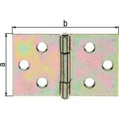 Scharnier H.81mm B.128mm S.1,5mm VA breit GAH