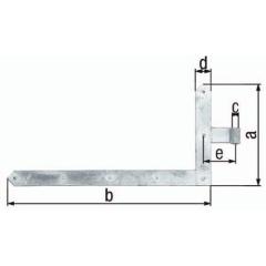 Torwinkelband 600x1000x60x120mm STA TZN li.unten 8mm GAH