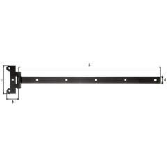 Kreuzgehänge L.591x45xB.115x30xStärke 4mm STA katapor. aufgetr. schw. Tauchlack | 10 Stück