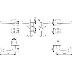 FS-Garnitur San Fran.FS-E1301/42H/42HS VA F69 D/D TS 45-65mm bl.rd.