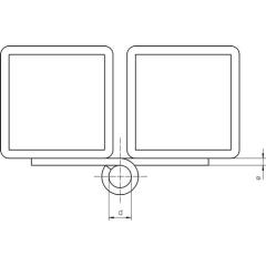 Konstruktionsband KO 8 Band-L.220mm Lappenbreite 50mm STA blk | 6 Stück