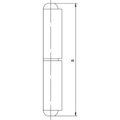 Profilrolle KO 41 Band-L.140mm STA blk Stift-Ø 12mm SIMONSWERK