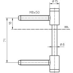 Flügelteil V 0026 WF 3-tlg.STA tiefschwarz SIMONSWERK