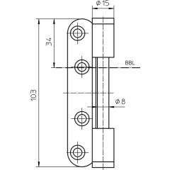 Flügelteil V 0037 WF 3-tlg.STA vern.SIMONSWERK