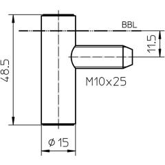 Rahmenteil V 8000 WF U STA vern.f.3-tlg.Stahlzargen Nachrüstband SIMONSWERK