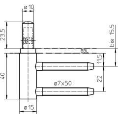 Rahmenteil V3400 WF HV Stop STA vern.f.2-tlg.Holzzargen Bremsfunktion SIMONSWERK