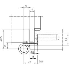 Objektband VARIANT VX 7939/160 VA ma geb.200kg 22,5mm DIN L/R