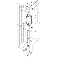 Sicherh.-Winkelschließbl.069 S.3mm STA dukatengold DIN L ASSA ABLOY