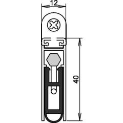 Türdichtung Kältefeind Allround® 1-1075 1-s.L.958mm Alu.silberf.HLT L/R ATHMER