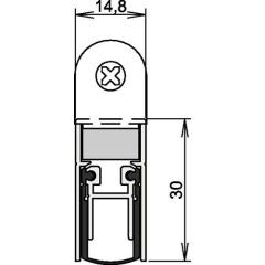 Türdichtung Schall-Ex® DUO L-15 WS 1-382 2-s.L.1208mm Alu.silberf.HLT ATHMER
