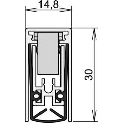 Türdichtung Schall-Ex® L-15/30 WS 1-880 1-s.L.1208mm Alu.silberf.HLT ATHMER