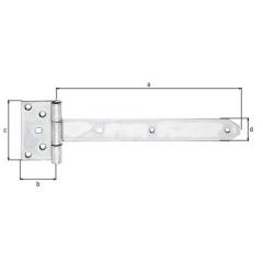 Kreuzgehänge L.291x59xB.103x40xStärke 4mm STA galv.verz.d.pass.GAH