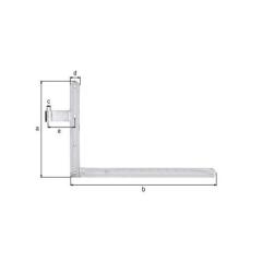 Torwinkelband 400x600x40x105mm STA galv.verz.d.pass.li.unten 5mm GAH