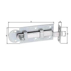 Fensterriegel L.80mm B.30mm Form gekr.STA galv.verz.d.pass.Ausschub 12mm GAH | 10 Stück