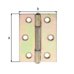 Scharnier H.51mm B.37mm S.1,0mm STA sdmverz.halbbreit GAH | 20 Stück