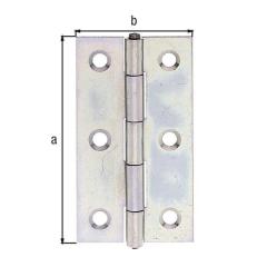 Scharnier H.70mm B.35mm S.1,0mm STA sdmverz.schmal GAH | 20 Stück