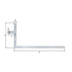 Torwinkelband 400x800x40x105mm STA galv.verz.d.pass.li.unten 5mm GAH
