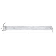 Ladenband L.500x16x45mm S.5mm STA galv.verz.d.pass.D.16mm rd GAH