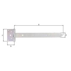 Kreuzgehänge L.391x59xB.103x40xStärke 4mm STA galv.verz.d.pass.GAH