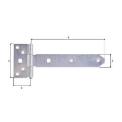 Kreuzgehänge L.192x45xB.90x34xStärke 2mm STA galv.verz.d.pass.GAH