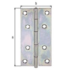 Scharnier H.100mm B.49mm S.1,25mm STA sdmverz.schmal GAH | 10 Stück