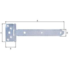 Kreuzgehänge L.242,5x45xB.90x34xStärke 2mm STA galv.verz.d.pass.GAH