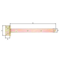 Kreuzgehänge L.393,5x44xB.92x34xStärke 2,5mm STA galv.verz.d.pass.GAH