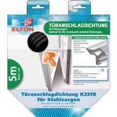 Türanschlagdg.K2378 L.5m z.Einstecken W-PVC blk weiß ELLEN