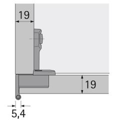 Grundscharnier Selekta Pro 2000 vorliegend,halb vorliegend Auflage 16mm vern.