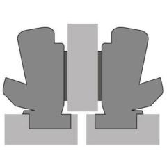 Weitwinkelscharnier Sensys 8657i m.integrierter Dämpfung THS 55 halb vorliegend