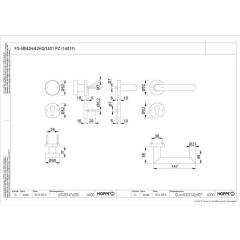 FS-Garnitur Rotterdam FS-58/42H/42HS/1401 Alu.F1 K/D TS 45-65mm PZ DIN L/R HOPPE