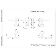 FS-Garnitur Ams.FS-1400/42H/42HS Alu.F9714M D/D TS 45-65mm PZ rd.DIN L/R HOPPE