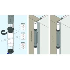 Fingersch.FSA 8800 L.1980mm f.3 Segmente,Bands.Band-D.22mm S22,farblos elox.EV1