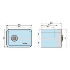 mySafe 350 Elektronik-Möbel-Tresor | mit Code, alarmgesichert / apfelgrün