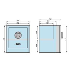 mySafe Premium 350 - Schwarz |  Code und Fingerabdruck