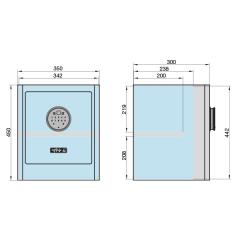 mySafe Premium 450 - Grau|  Code und Fingerabdruck