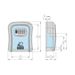 Schlüsselsafe mit Zahlenschloss | SSZ 200 - Weiß