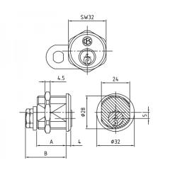 CES DU Briefkastenzylinder