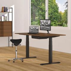 Steh-Sitz Tischgestell E-MORE 2M2S silber RAL 9006 H.700-1200mm BMB