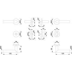 Rosettengrt.Ams.E1400Z/42KV/42KVS VA F69 rd.SK/OL DIN L/R D/D HOPPE
