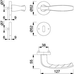 Rosettengrt.NY 1810/42KV/42KVS Alu.F1 rd.OB DIN L/R D/D HOPPE
