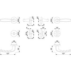 Rosettengrt.NY 1810/42KV/42KVS Alu.F1 rd.SK/OL DIN L/R D/D HOPPE