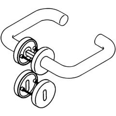 Zimmergarnitur 111XAH01.130 VA XA BB-Buntbart DIN L/R HEWI